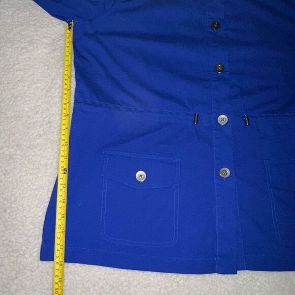 Chicos Women’s Royal Blue Lightweight Cinched Waist Jacket Size 2 (Large) - Picture 9 of 11